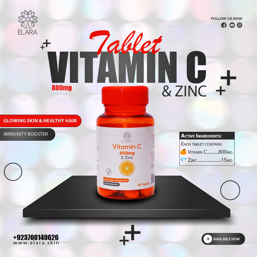 Elara Vitamin C & Zinc Tablets.